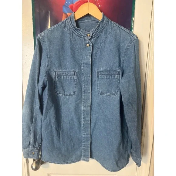 Vintage 1994 Archer Park Randy Travis & Clint Black Denim Jacket - Picture 7 of 9